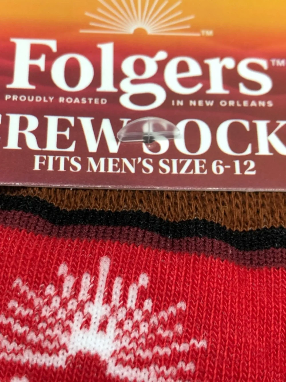Men’s Folgers Crew Socks Size 6-12
